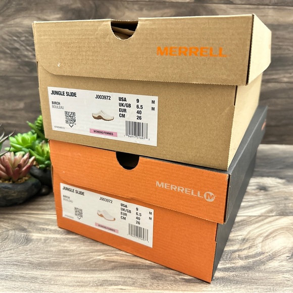 ❌SOLD❌NIB Merrell Jungle Slide Clogs Suede Birch Womens 9M 40 - Picture 11 of 12